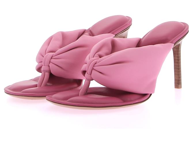 JACQUEMUS  Sandals T.eu 36 leather Pink  ref.1313569