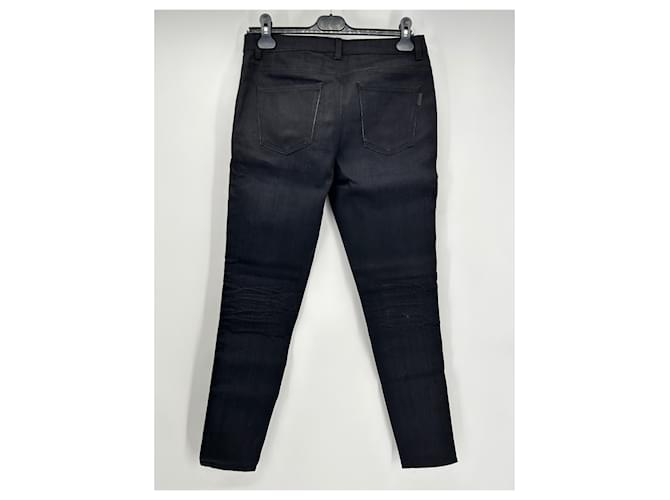 SAINT LAURENT Jeans T.US 30 cotton Nero Cotone  ref.1313588