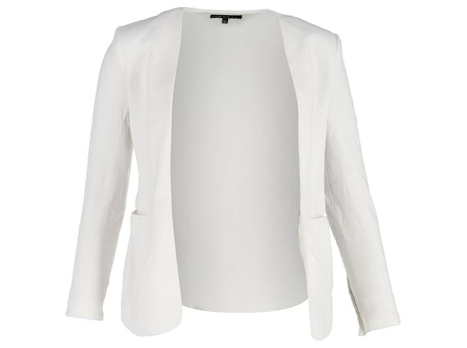 Theory Open-Front Evening Jacket in White Cotton  ref.1313760