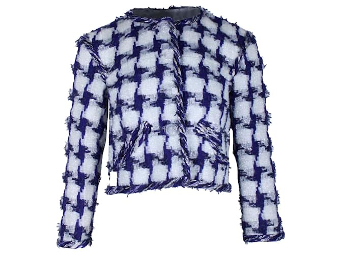 Chanel Patterned Cropped Jacket in Multicolor Polyamide Multiple colors Nylon  ref.1313781
