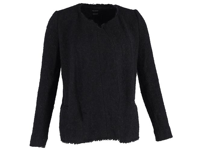 Isabel Marant Open-Front Jacket in Black Wool