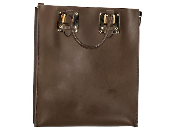 Sophie Hulme Albion Tote Bag aus braunem Leder  ref.1313807