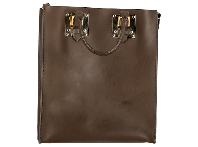 Sophie Hulme Albion Tote Bag in Brown Leather  ref.1313807