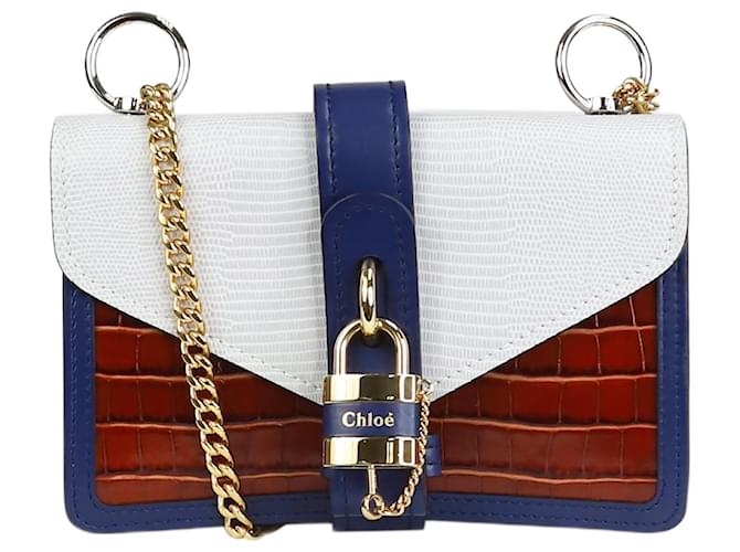 Chloé Multicolour Aby Day chain shoulder bag Multiple colors Leather  ref.1313845