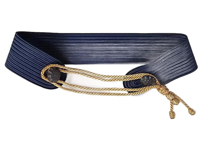 Yves Saint Laurent YSL vintage blue belt Cotton  ref.1313852