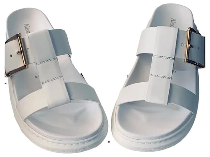 Alexander Mcqueen sandal. mcq new White Leather  ref.1313862