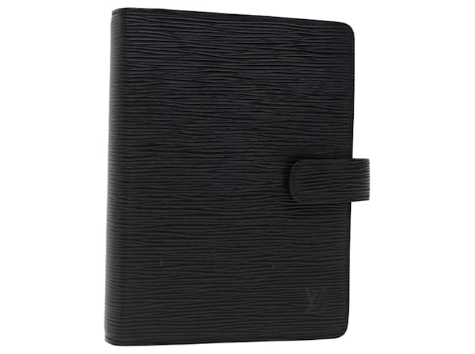LOUIS VUITTON Epi Agenda MM Day Planner Cover Black R20042 LV Auth 67474 Leather  ref.1313874