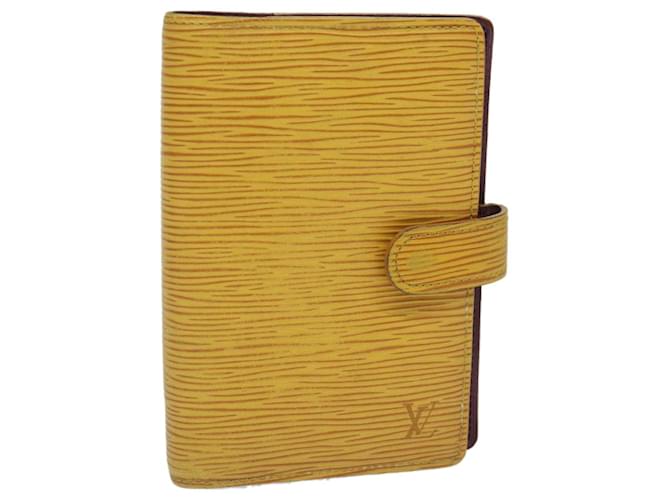 LOUIS VUITTON Epi Agenda PM Day Planner Cover Yellow R20059 LV Auth 69165 Leather  ref.1313918