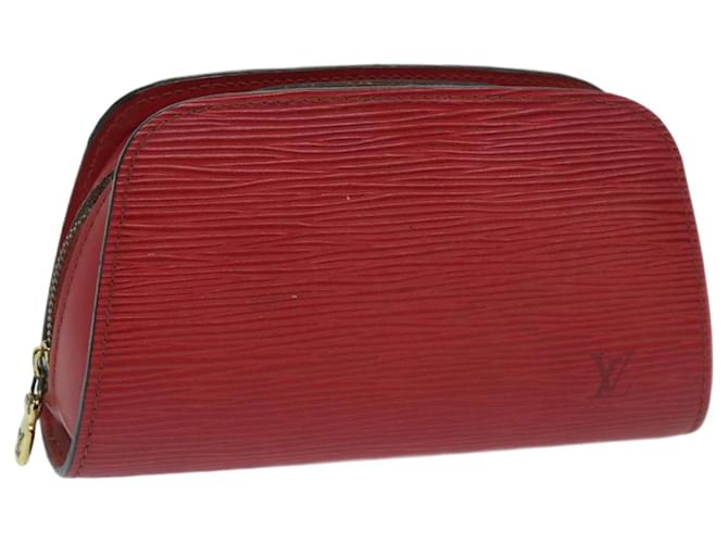 LOUIS VUITTON Epi Dauphine PM Pouch Red M48447 LV Auth 68832 Leather  ref.1313924