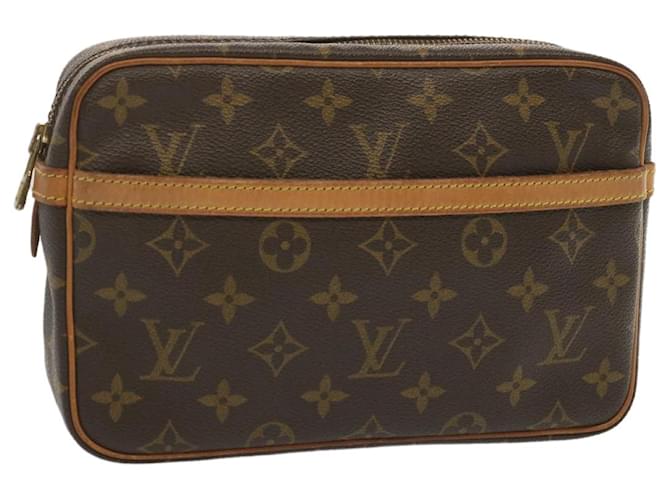 Louis Vuitton Monogram Compiegne 23 Bolsa de Embreagem M51847 LV Auth ki4221 Monograma Lona  ref.1313927
