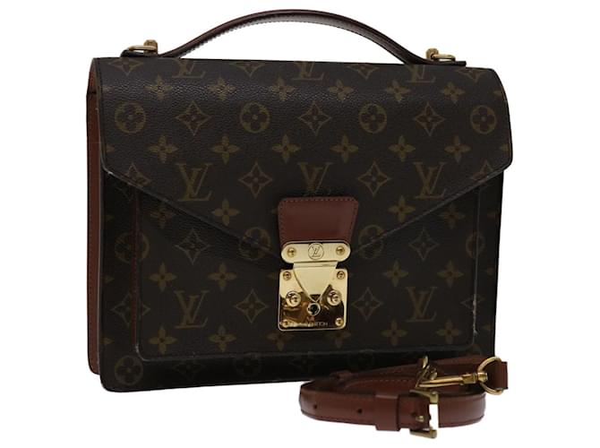 Louis Vuitton Monogram Monceau 28 Hand Bag 2way M51185 LV Auth 68725 Cloth  ref.1313942