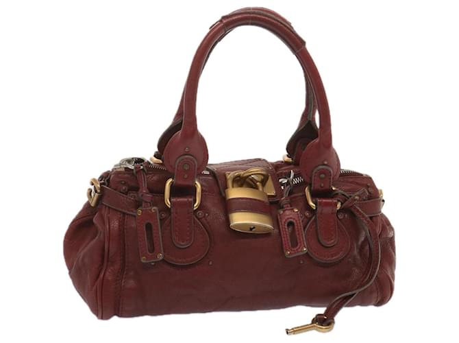 Chloé Chloe Hand Bag Leather Red 03 05 53 auth 61485  ref.1313972
