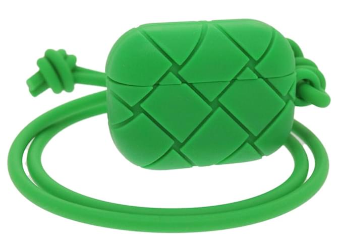 Autre Marque BOTTEGAVENETA AirPods Case borracha Verde Auth 69073  ref.1313981