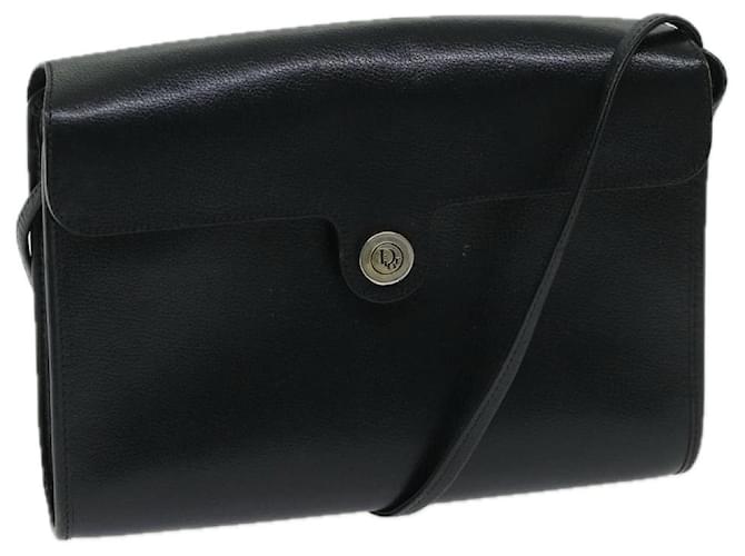 Christian Dior Shoulder Bag Leather Black Auth ar11513  ref.1313982
