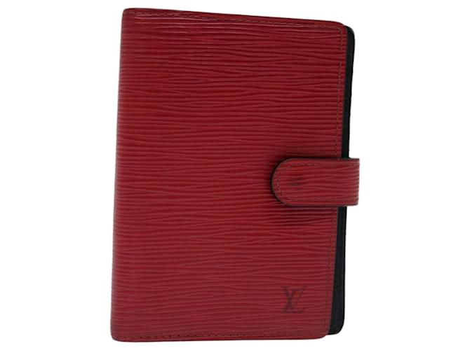 LOUIS VUITTON Epi Agenda PM Day Planner Cover Rouge R20057 Auth LV 69158 Cuir  ref.1313992