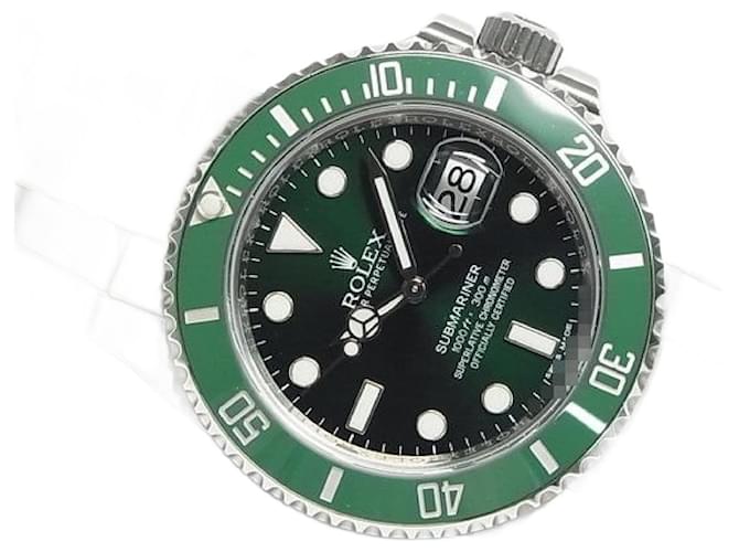 ROLEX Submariner date green Dial 116610LV Mens Silvery Steel  ref.1314003