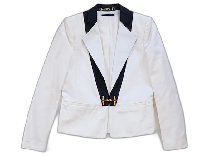 Gucci Spring 2012 runway jacket Black White Silk Cotton  ref.1314012