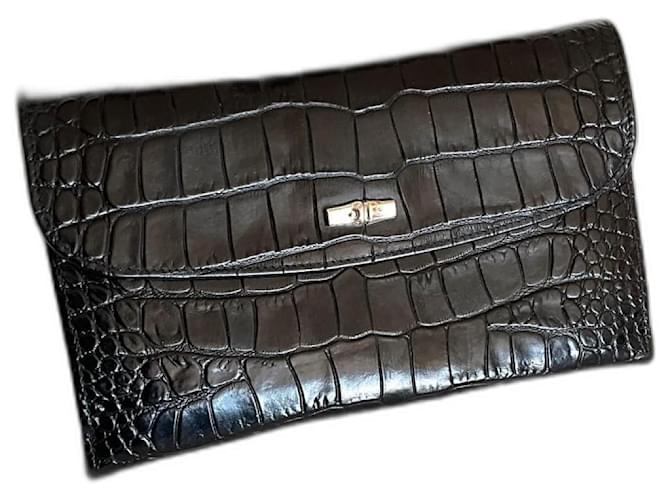 Longchamp Reed Black Leather  ref.1314016