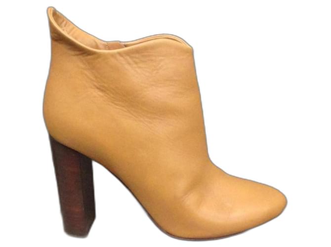 Chloé ankle boots size 39 Mustard Leather  ref.1314018