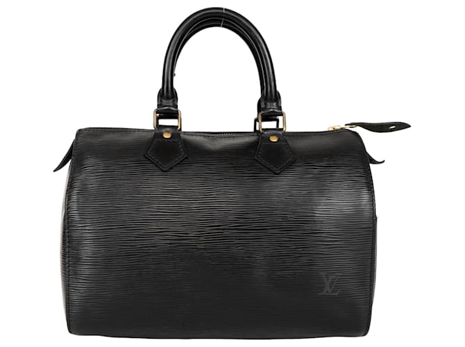 Louis Vuitton Noir Epi Leder Speedy 30 Handtasche Schwarz  ref.1314041
