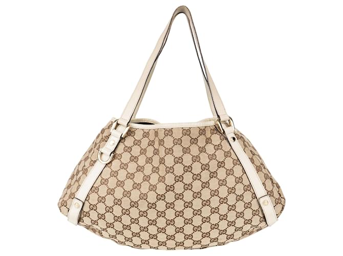 Gucci GG Monogram Abbey Shopper Bag Beige Cloth  ref.1314051