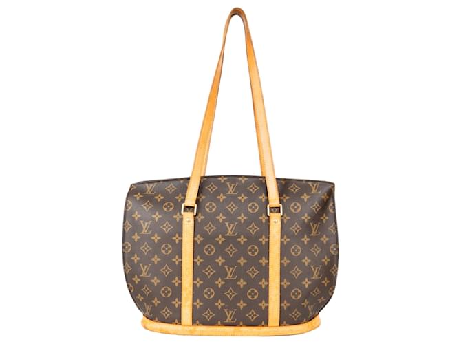 Louis Vuitton Canvas Monogram Babylone Shopper Bag Brown Leather  ref.1314057