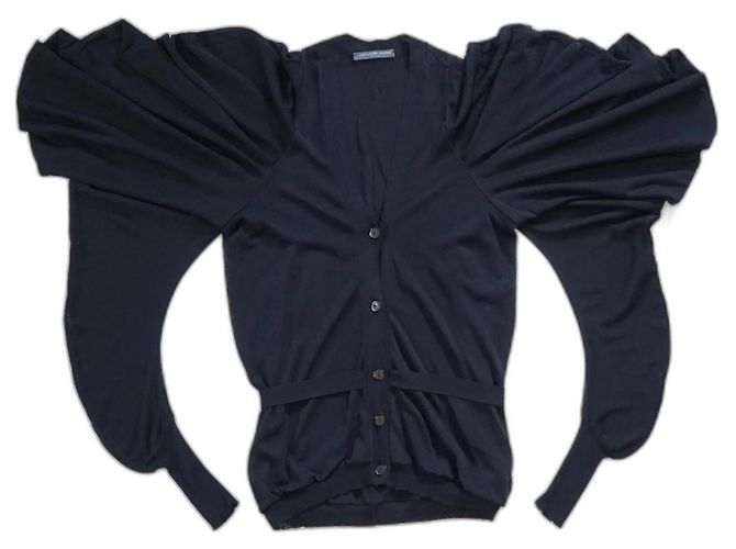 Alexander McQueen Schwarze Strickjacke mit Übergroßen Schultern