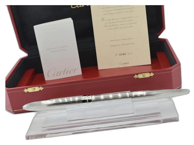 Cartier Limited Edition Platinum Calligraphy Fountain Pen - 2001 Silvery  ref.1314062