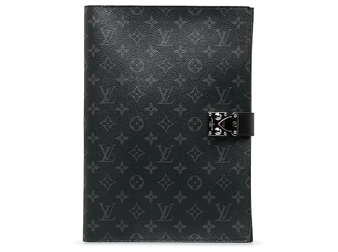 Carpeta Franck Eclipse con monograma negro de Louis Vuitton Lienzo  ref.1314091