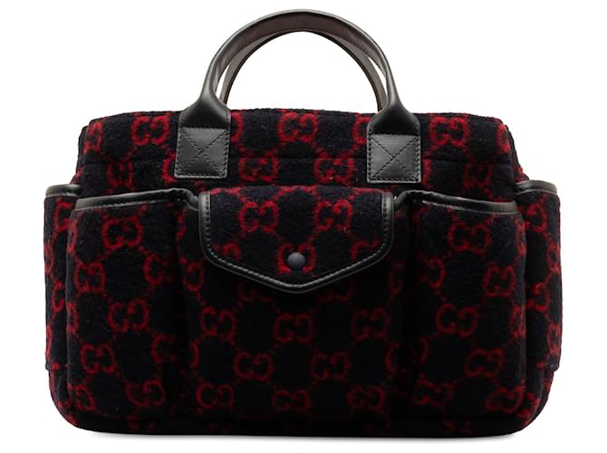 Gucci Black GG Wool Children's Pocket Handbag Cloth  ref.1314143