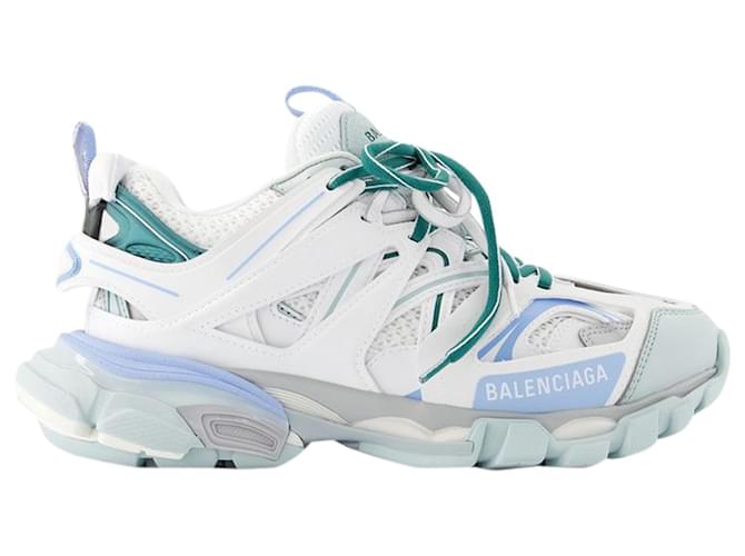 Track Sneakers - Balenciaga - Synthetic - White/Blue/GREY  ref.1314171