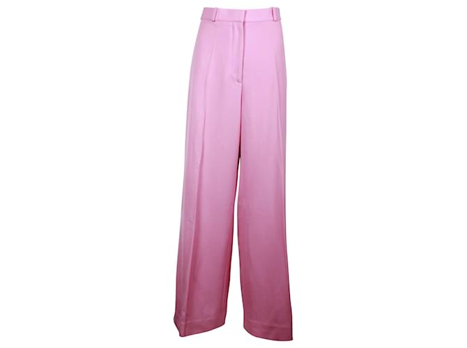 Stella Mc Cartney Stella McCartney Wide-Leg Trousers in Pink Wool  ref.1314209