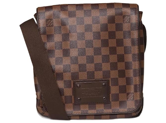 Louis Vuitton brown 2009 Damier Ebene Brooklyn PM bag Cloth  ref.1314215