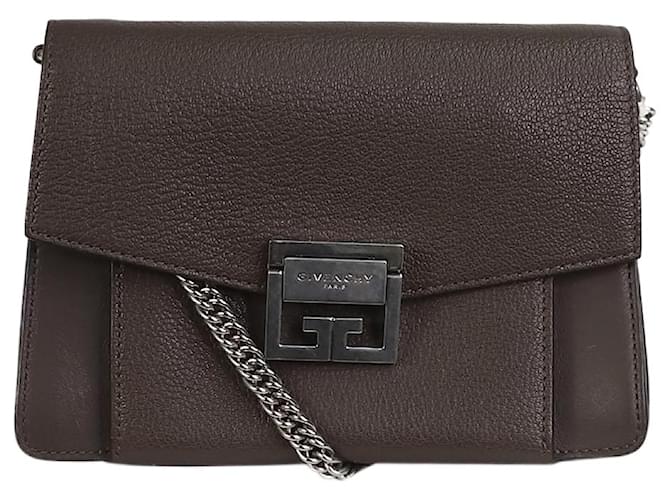 Givenchy Brown GV3 mini - size Leather  ref.1314235