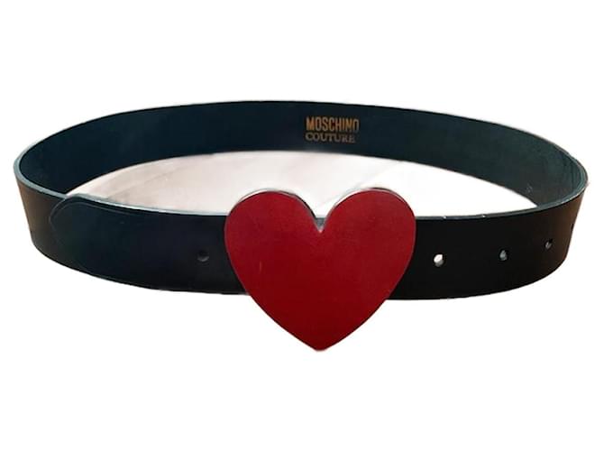 Moschino Belts Black Red Leather  ref.1314249