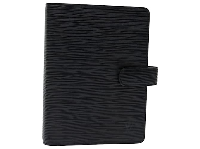 LOUIS VUITTON Epi Agenda MM Day Planner Cover Black R20042 LV Auth 68651 Leather  ref.1314296