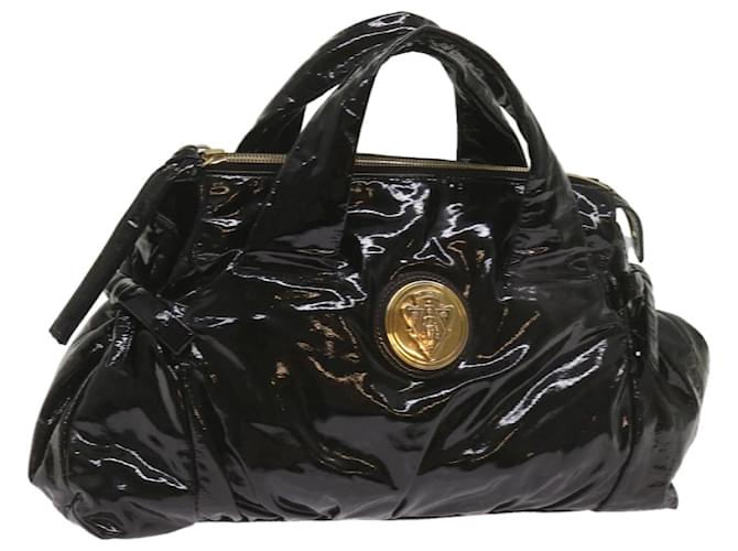 GUCCI Hand Bag Patent leather Black 197020 Auth bs12891  ref.1314306
