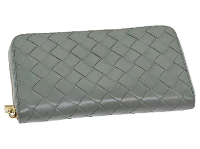 Autre Marque BOTTEGA VENETA MAXI INTRECCIATO Long Wallet Leather Gray Auth bs12901 Grey  ref.1314336