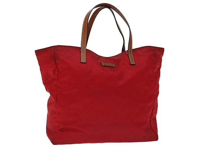 GUCCI GG Canvas Tote Bag Red 282439 Auth yk11310 Cloth  ref.1314383