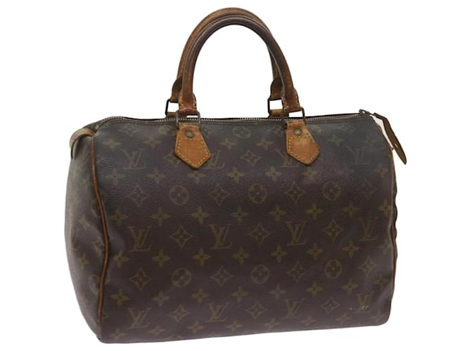 Louis Vuitton Monogram Speedy 30 Hand Bag M41526 LV Auth bs12904 Cloth  ref.1314404