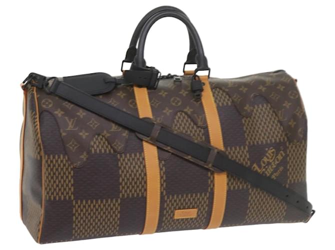 Louis Vuitton Keepall Bandouliere 50 Brown Cloth  ref.1314430