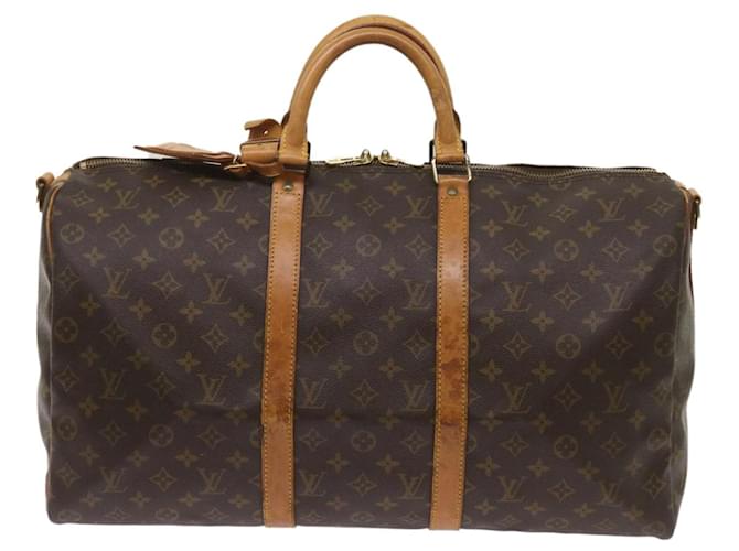 Louis Vuitton Keepall 50 Brown Cloth  ref.1314458