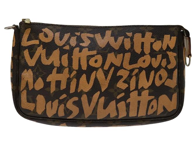 Louis Vuitton Pochette Accessoire Marrom Lona  ref.1314517