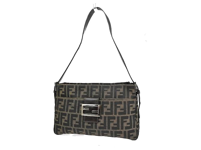 Fendi Zucca Marrom Lona  ref.1314620