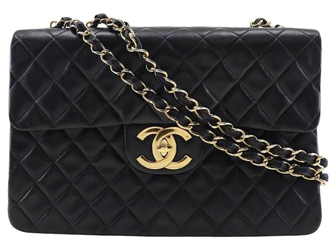 Chanel Deca Matrasse Black Leather  ref.1314644