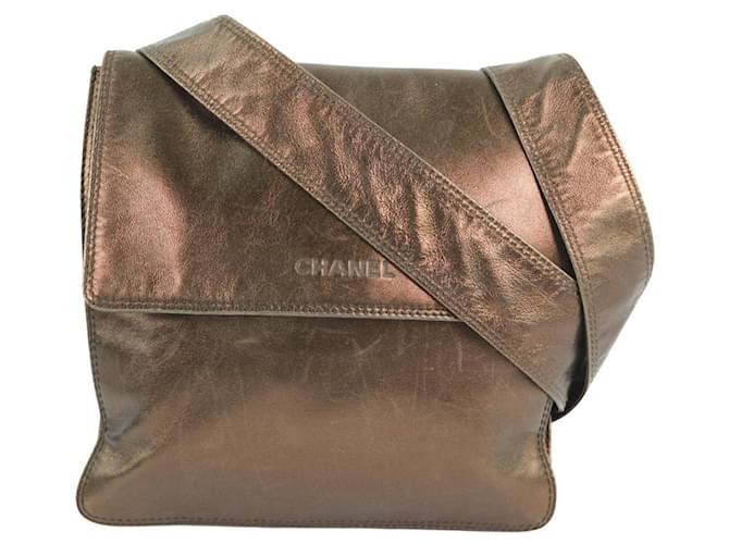 Chanel Braun Leder  ref.1314851