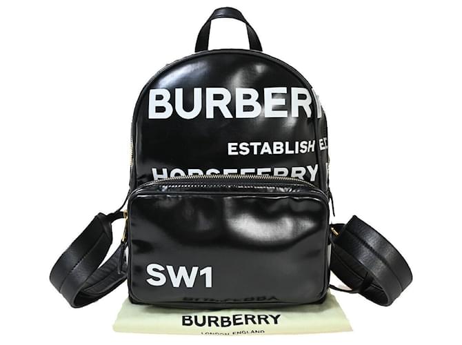 Burberry Horseferry Negro Cuero  ref.1314859