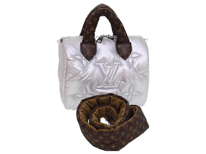 Louis Vuitton speedy Bandouliere 25 Silvery Synthetic  ref.1314885