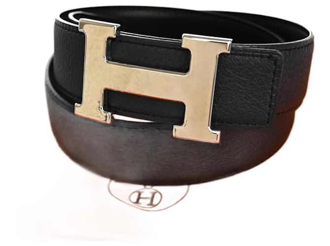 Hermès Hermes H Marineblau Leder  ref.1314913