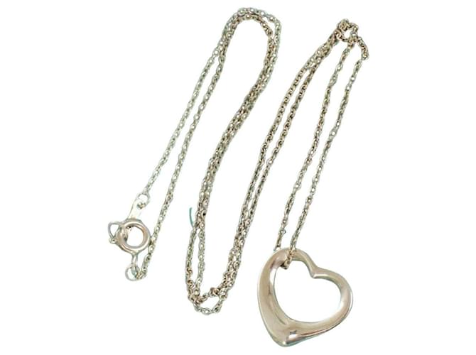 Tiffany & Co Open Heart Silvery Silver  ref.1314918